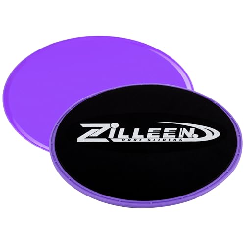 ZILLEEN Exercise Sliders for Working Out Pilates Fitness Discs 2pcs - color: Purple