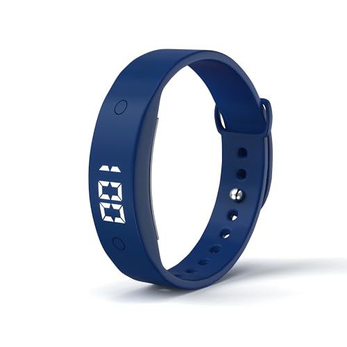 Vibrating Alarm Reminder Watch, Silent Alarm Wristband up to 15 Personal Alarms or Pill Reminders per Day - color: Blue