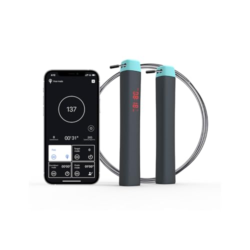 Smart Jump Rope with Counter, Bluetooth Fitness Skipping Rope