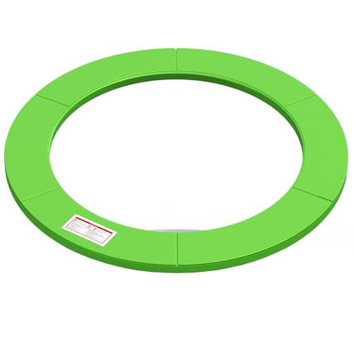 LANGXUN Universal Trampoline Repalcement Safety Pad, 8ft 10ft 12ft 14ft 15ft 16ft Waterproof Surround Spring Foam Cover for Round Frame - color: Green, size: 10ft