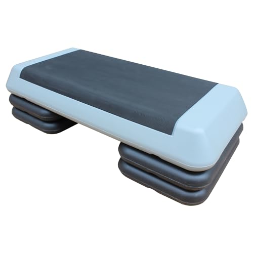 Kaimei Adjustable Aerobic Stepper - Fitness Exercise Platform with 4 Height Settings for Cardio, Workout, and Home Gym