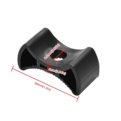 Trampoline Enclosure Pole Gap Spacers with Trampoline Bolts, 12pcs, Black