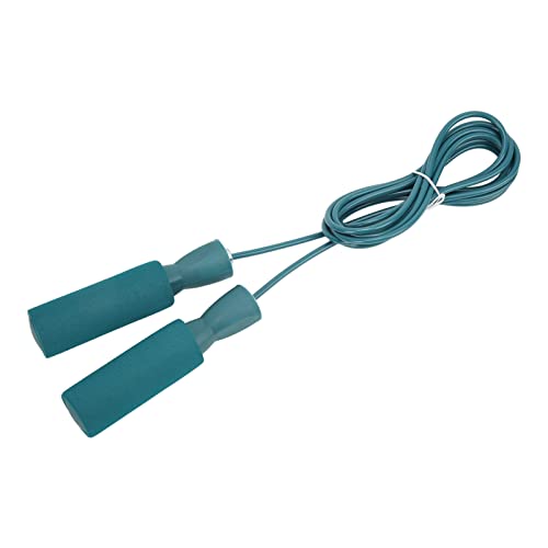 Generic Steel Wire Jumping Rope, Adjustable Skipping Rope with Double Bearings and Memory Foam Handle, for Men Women and Children - color: Blue