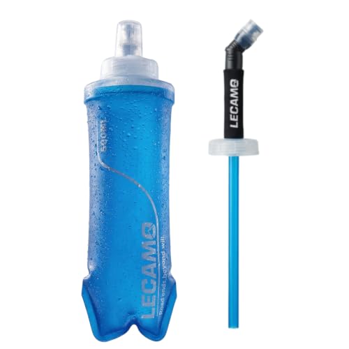 500ml Soft Flask with Straw for Running, 42mm Wide Mouth