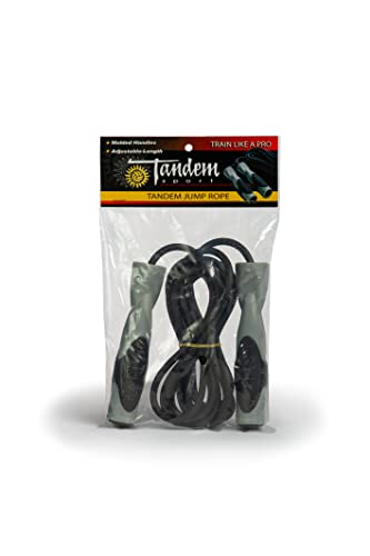 Tandem Sport Adjustable Jump Rope - Exercise Jumping Rope with Foam Handle - Comfort Grip Sport Jump Rope for Athletes - Training Jump Rope