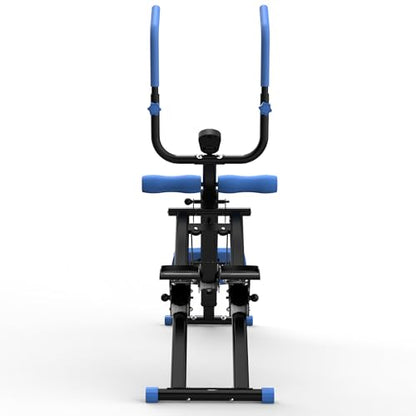 Stair Stepper & Ab Machine–Quiet Hydraulic,Foldable,Compact - color: Blue