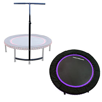 LEAPS & REBOUNDS Fitness Rebounder, 48 in, Stability Bar, Purple