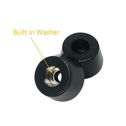 Round Rubber Feet Cutting Board Feet Non Slip Bumper with Stainless Steel Screws 0.315" H x 0.59" W - 100 Pack - size: 0.315" H x 0.59" W_100 Pack