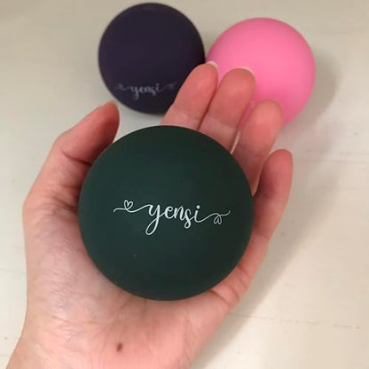 Silicone Massage Lacrosse Ball for Trigger Point Therapy, Muscle Knots, and Physical Therapy. Single Ball for Deep Tissue Massage and Myofascial Release. Latex-Free. (Slate Grey) - color: Slate Grey