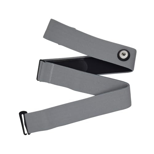 KYTO Heart Rate Monitor Chest Strap - ANT+ & Dual Bluetooth 4.0 HR Sensor, IP67 Water-Resistant, Compatible with Peloton, Zwift, Garmin, Precise HR Tracker for Running & Cycling - color: Grey - Strap Only