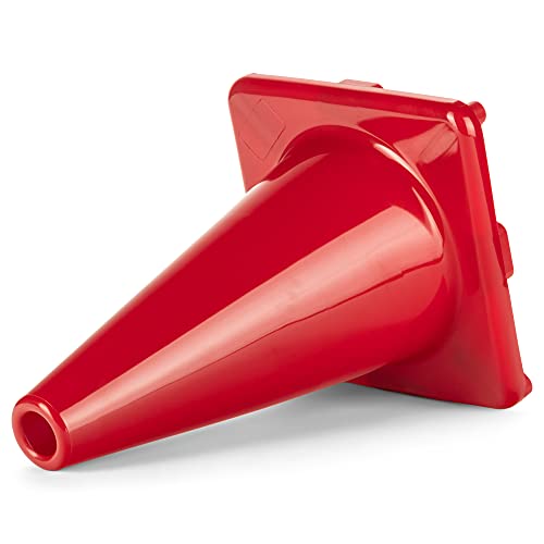 Champion Sports High Visibility Flexible Vinyl Cones for Sports Training, Agility Drills, Field & Gym Marking Sets - color: Red, style: 12 Inch Cone (Single)