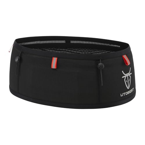 UTOBEST Running Belt for Men & Women, No Bounce Running Waist Pack, B7 Pro - color: Black, size: 2XL(35.4-37.4")