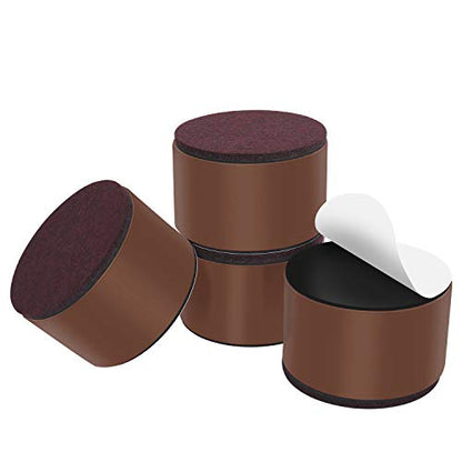 Ezprotekt 2" Bed and Furniture Risers Heavy Steel Sofa Table Dresser Risers - color: Brown, size: 3.15" x 2"