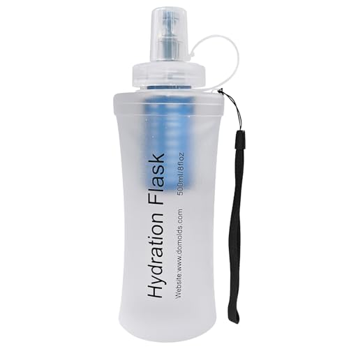 500ML Collapsible Water Bottle with Filter for Hiking, Camping & Travel - TPU Soft Flask, 0.1 Micrometer Hollow Fiber Membrane for Clearer, Better Tasting Outdoor Water(White) - color: White-500ML