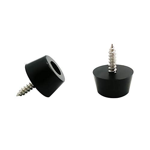 Round Rubber Feet Cutting Board Feet Non Slip Bumper with Stainless Steel Screws 0.315" H x 0.59" W - 100 Pack - size: 0.315" H x 0.59" W_100 Pack