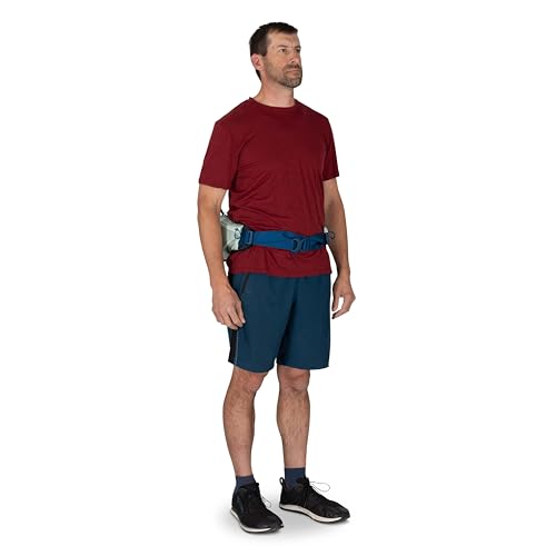 Osprey Talon 6L Men's Lumbar Hiking Waist Pack - Fanny Pack with Water Bottle Holders - color: Scoria Blue/Night Shift, style: 6l