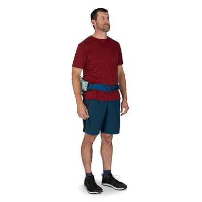 Osprey Talon 6L Men's Lumbar Hiking Waist Pack - Fanny Pack with Water Bottle Holders - color: Scoria Blue/Night Shift, style: 6l