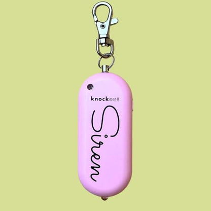Knockout Siren - Blush - Personal Security Alarm Keychain - Rechargeable - Easy to Use - Super Loud - 130 DB - LED Flashlight - Emergency Safety Alarm for Women, Men, Children, Elderly - TSA Approved - color: Blush