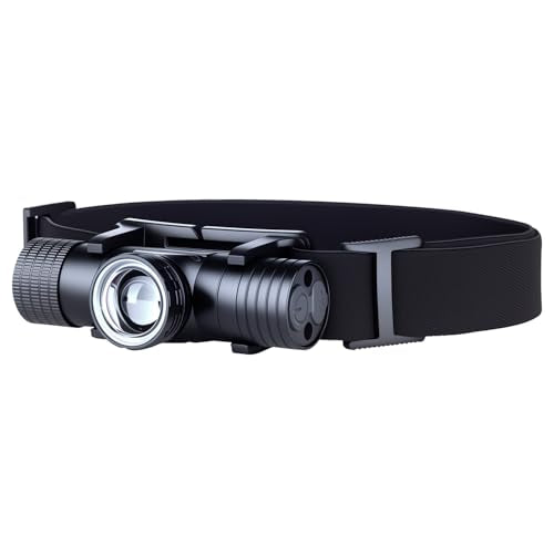 Our Rechargeable Headlamp - 1200 Lumen LED Headlight, USB Rechargeable - IPX4 Waterproof with a 60 ft Bright Flashlight Beam - Essential for Hiking & Outdoor Camping Gear, Black
