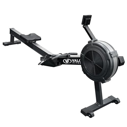 Valor Fitness Air Rowing Machine – Full-Body Cardio Rower with Adjustable Resistance, LED Monitor, Wheels & Compact Foldable Design for Home Gym & High-Intensity Workouts