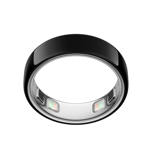 Oura Ring 5 - Black - Size 8 - Smart Ring Health Tracker - Sleep, Activity, Women's Health, AI Advisor, 1 Week Battery Life, Oura App, Android & iOS Compatible - color: Black, size: 8, style: Ring