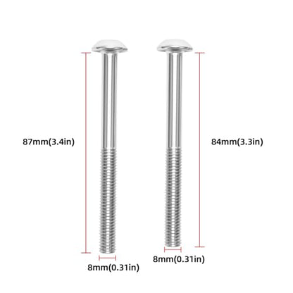 Trampoline Enclosure Pole Gap Spacers with Trampoline Bolts, 12pcs, Black