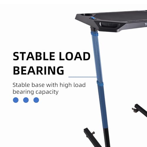 ThinkRider Adjustable Bike Desk - Rolling Laptop Cart for Stationary Bike or Trainer - Exercise While Working or Watching TV Standing Desk