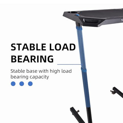 ThinkRider Adjustable Bike Desk - Rolling Laptop Cart for Stationary Bike or Trainer - Exercise While Working or Watching TV Standing Desk