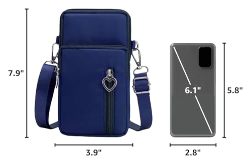 VINAIDA Small Crossbody Wallet Phone Bag Women Mini Crossbody Purse Cell Phone Shoulder Bag Mini Wallet Over Shoulder Strap - color: Blue