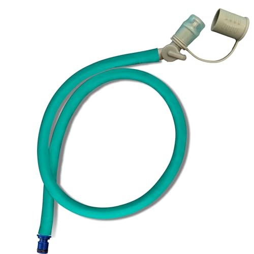 Hydration Bladder Tube Replacement - Universal Insulated Drink Hose fits CamelBak, Osprey, Source, USGI Tactical Packs - 36" Water Reservoir Hose with Bite Valve, Cover & Quick Release Connector - color: Teal