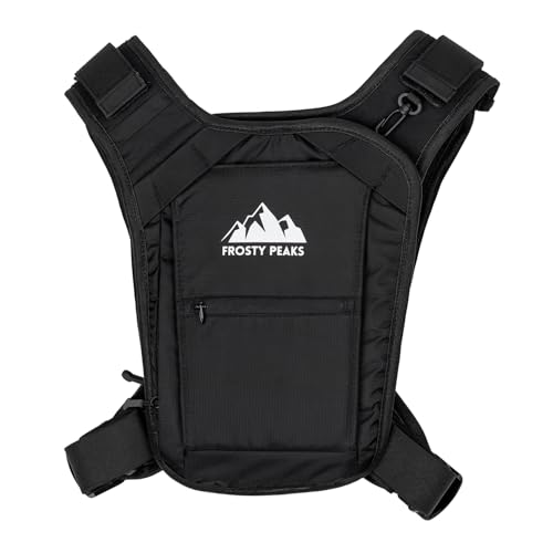 Trail Runner Chest Pack, Running Vest Harness Bag with Phone Holder, Reflective Lightweight Adjustable Fit for Hiking, Cycling, Travel, Workout, Chest Bag with Multiple Storage Pockets