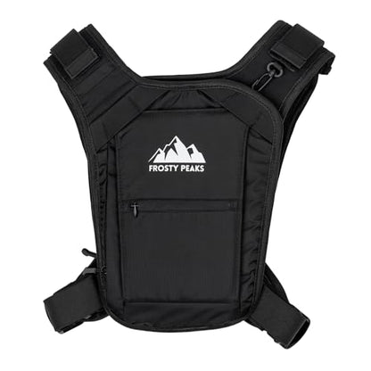 Trail Runner Chest Pack, Running Vest Harness Bag with Phone Holder, Reflective Lightweight Adjustable Fit for Hiking, Cycling, Travel, Workout, Chest Bag with Multiple Storage Pockets