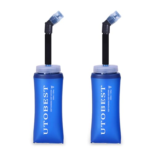 UTOBEST Soft Flask 350ML Collapsible Running Water Bottles - color: Blue-350ml*2