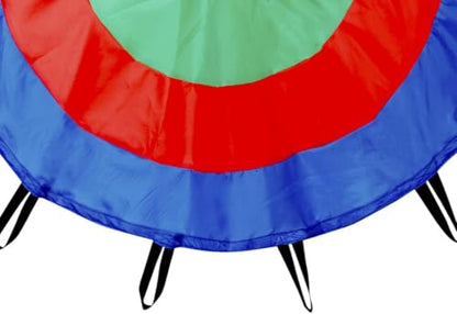 GSi Kids Rainbow Parachute 6 ft to 35 ft for School & Gym Class - size: Round 12 Feet
