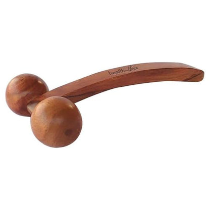 SoulGenie HealthAndYoga™ NatureSooth Wooden Massage Roller – Wood Therapy Massage Tools – Handheld Calf and Leg Massager, Back and Shoulder Massager and Full Body Massager