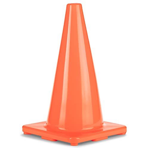 Champion Sports High Visibility Flexible Vinyl Cones for Sports Training, Agility Drills, Field & Gym Marking Sets - color: Orange, style: 18 Inch Cone (Single)