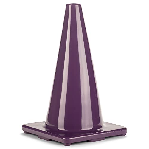 Champion Sports High Visibility Flexible Vinyl Cones for Sports Training, Agility Drills, Field & Gym Marking Sets - color: Purple, style: 18 Inch Cone (Single)