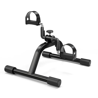 RYGEO Pedal Exerciser Mini Exercise Bike for Leg and Arm Recovery Exercise Lightweight and Portable Floor Bike - color: Black