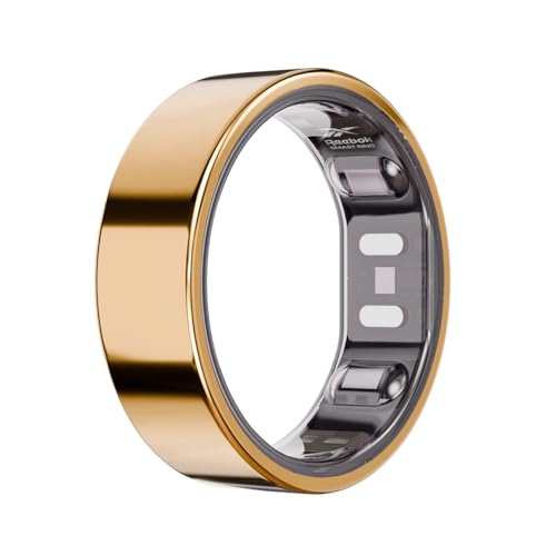 Reebok Smart Ring for Women or Men, Shiny Gold, Size 8 Fitness Ring - color: Gold, size: 8