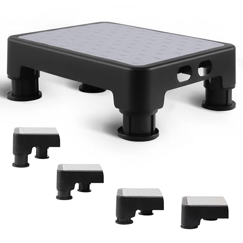 COOL-ANGLE Adjustable Step Stool, 6-Leg, 3.4-5.4in Height, Gray - color: A4:gray, size: 3.4-5.4 inch High