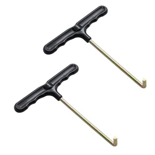 Black Trampoline Stainless Steel Spring Pull Tool with Plastic Handle, T-Hook Spring Puller - style: Vertical hook