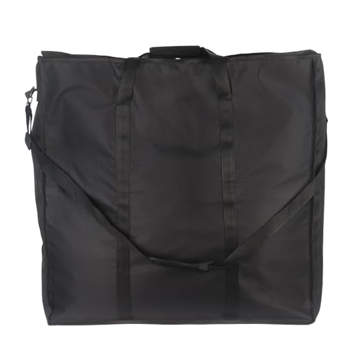 Klmnop Foam Floor Tiles Bag for Carrying Interlocking EVA Foam Mats, Portable Storage & Transport Case for Trade Show Exercise Play Areas, 24x24x12 Inches(Black)