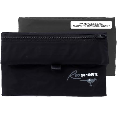 Running Pouch - Securely Carry Essentials While Running - Magnetic Closure for Convenience - color: Gray, size: Large (7.5" X 4.5")