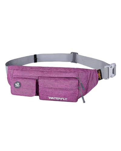 WATERFLY Small Fanny Pack for Women Men, Crossbody Travel Waist Bag Purple - color: Purple