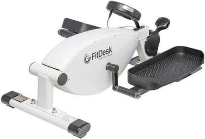 FitDesk Under Desk Bike Exercise Machine, Compact Magnetic Pedal Exerciser, Mini Elliptical, Quiet Seated Cardio Trainer for Home Office Workouts, Adjustable Resistance Bike for Desk Fitness - style: UnderDesk Elliptical