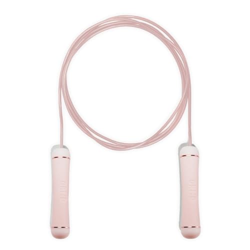 GRIND | Jump Rope - Adjustable "Float" | Tangle-Free, Rapid Speed with Ball Bearings | Ergonomic Soft Grip Handles | Skipping Rope for Fitness, Endurance Training, Gym Workout, or Home Exercise - color: Pink