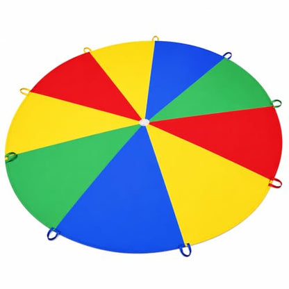 Sonyabecca Parachute for Kids 6' with 9 Handles Game Toy for Kids Play
