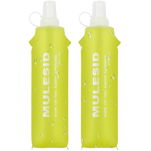 Soft Flask Running Bottles Collapsible Water Bottle Foldable for Traveling Running Vest Collapse Hydration TPU 500ml for Runner (500ml-Pack of 2) - color: 500ml-2pcs