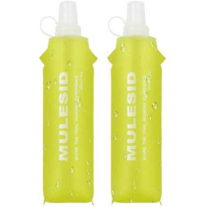Soft Flask Running Bottles Collapsible Water Bottle Foldable for Traveling Running Vest Collapse Hydration TPU 500ml for Runner (500ml-Pack of 2) - color: 500ml-2pcs