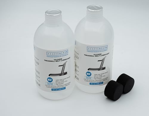 Silicone Treadmill Belt Lubricant, NSF H1 Grade,13-inch Application Tubes, Pure Silicone Oil, Non-Toxic & Odorless, High-Temperature Resistant, Easy to Use for All Brands (16.8 oz/496 ml (2x8.4 oz)) - size: 16.8 oz/496 ml ( 2x8.4 oz )